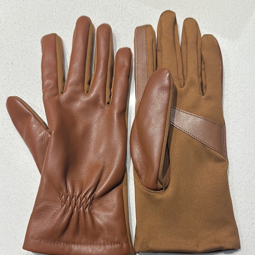 Women’s Brown Tan Leather Gloves
